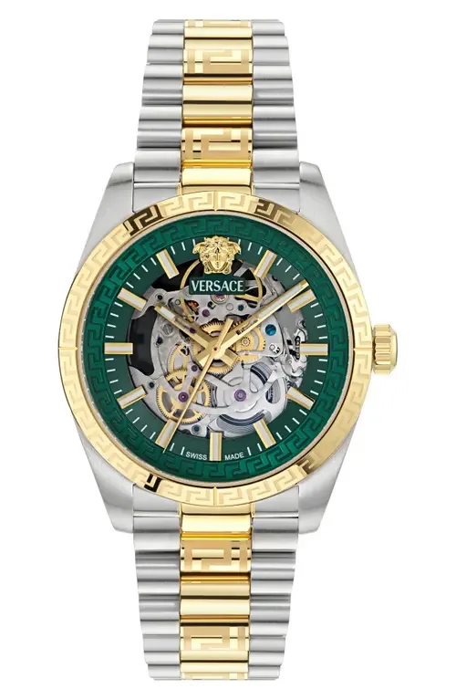 Millenyium Limited Edition Skeleton Automatic Bracelet Watch, 40mm by Versace