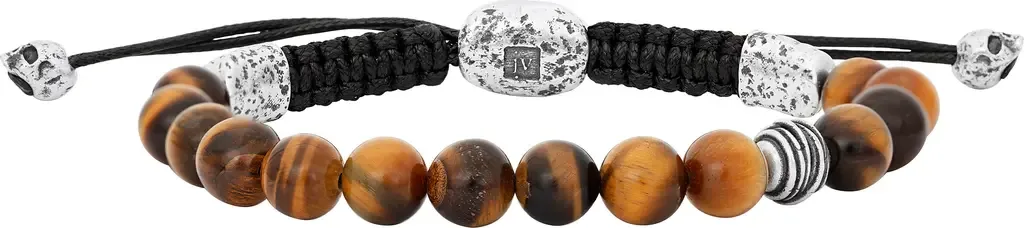 Tiger's Eye Beaded Slider Bracelet
