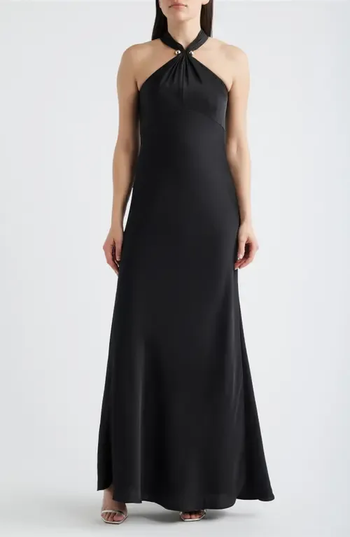 Satin Halter Gown by Vince Camuto
