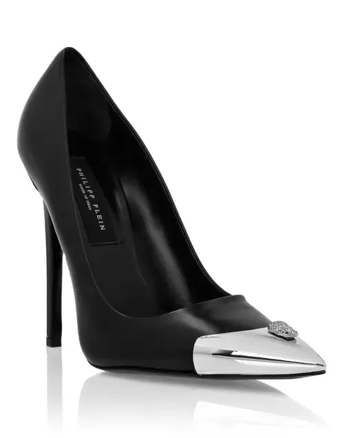 Leather Decollete Hi-Heels Skull Strass by PHILIPP PLEIN