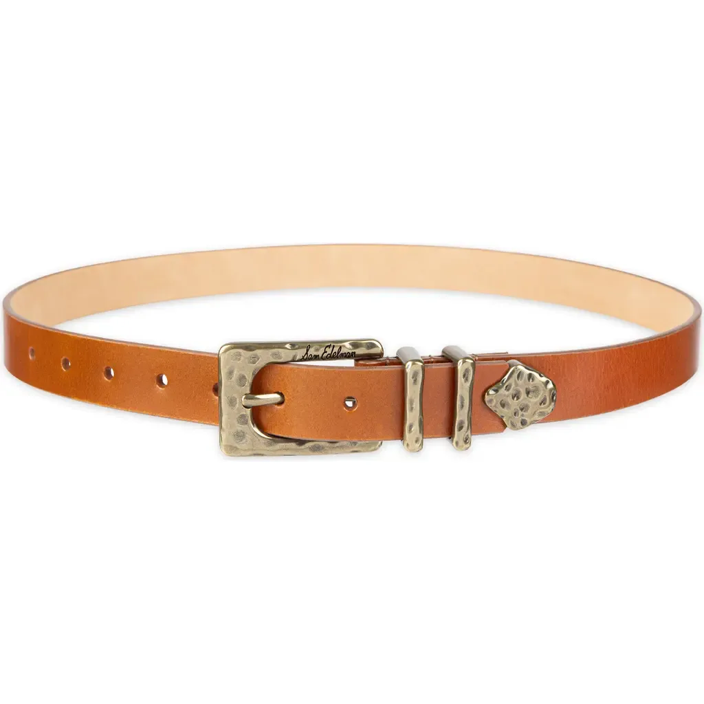 Hammered Leather Belt by Sam Edelman