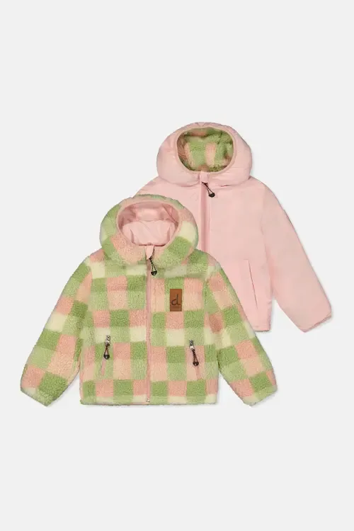 Reversible Fleece Mid-Season Hooded Jacket by Deux par Deux