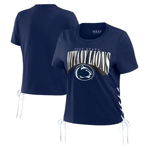 WEAR by Erin Andrews Penn State Nittany Lions Side Lace-Up Modest Crop T-Shirt by WEAR by Erin Andrews