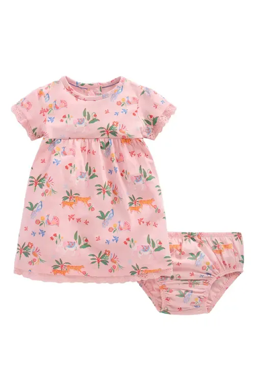 Eyelet Trim Cotton Jersey Dress & Bloomers Set by Mini Boden