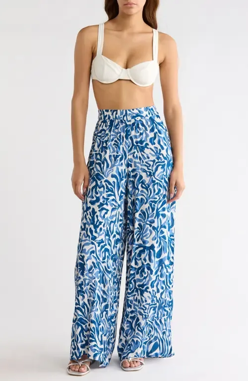 Print Wide Leg Pants by Elan