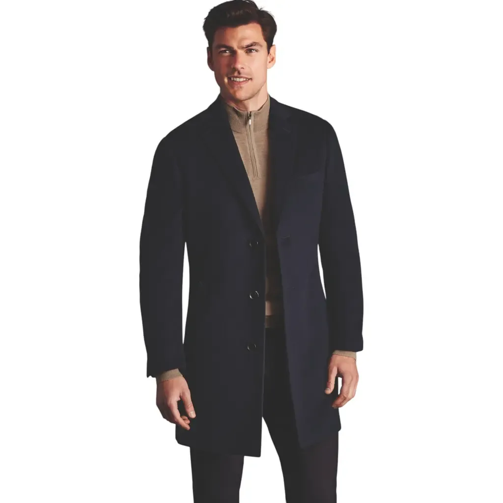 Pure Wool Overcoat by Charles Tyrwhitt