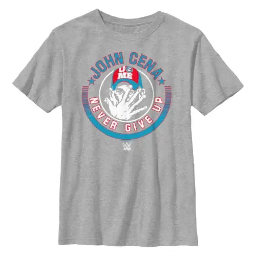 John Cena Never Give Up Logo Short Sleeve Graphic T-Shirt by WWE