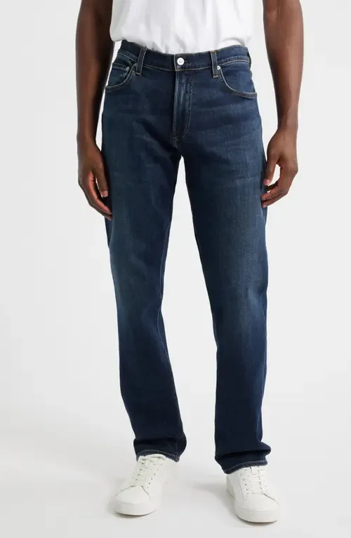 Gage Slim Straight Stretch Cotton & Cashmere Jeans