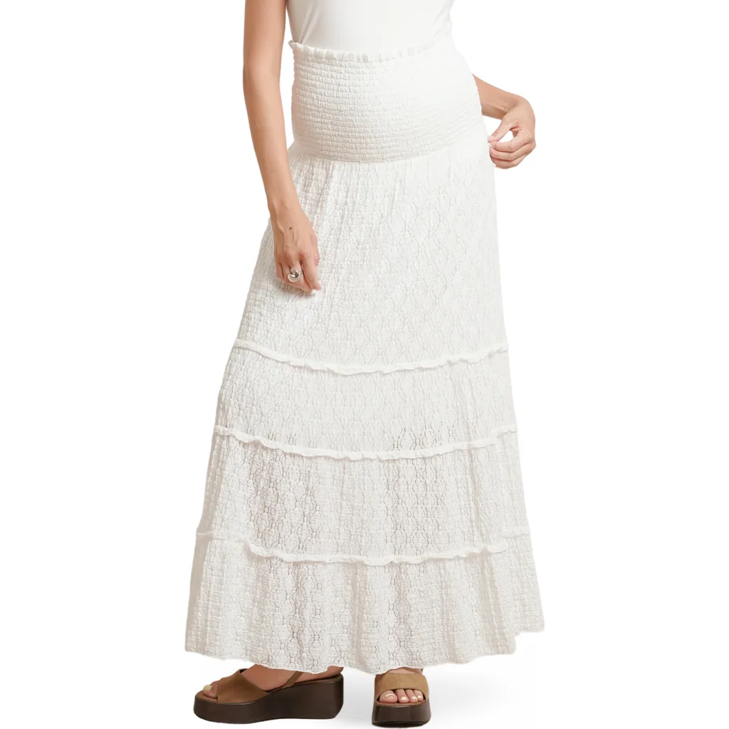 Florence Stretch Lace Maxi Skirt by Nom Maternity