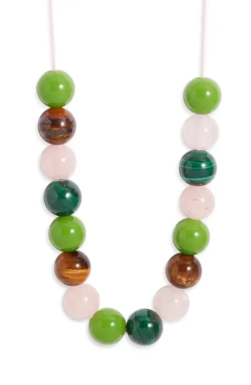 Malachite & Rose Quartz Necklace by NEST Jewelry