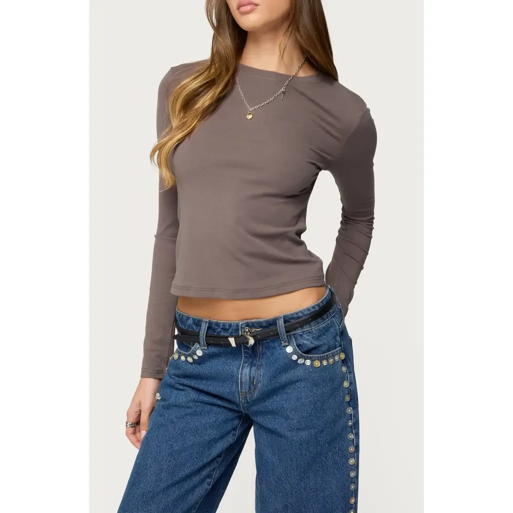 Kiyan Long Sleeve T-Shirt by EDIKTED