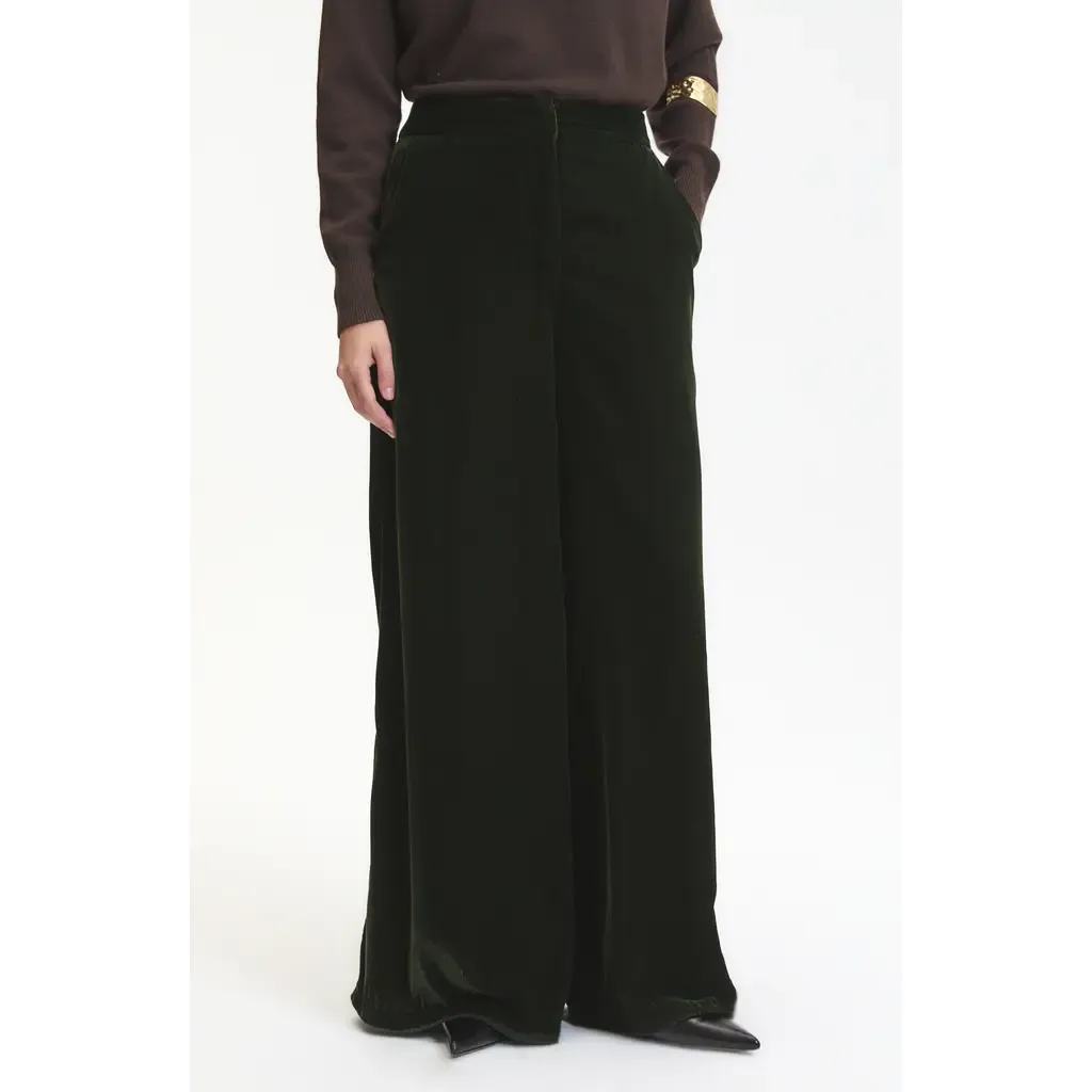 Daisy Velvet Wide Leg Pants by DELUC