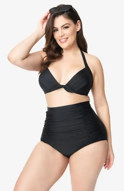 Monroe High Waist Bikini Bottom by Unique Vintage