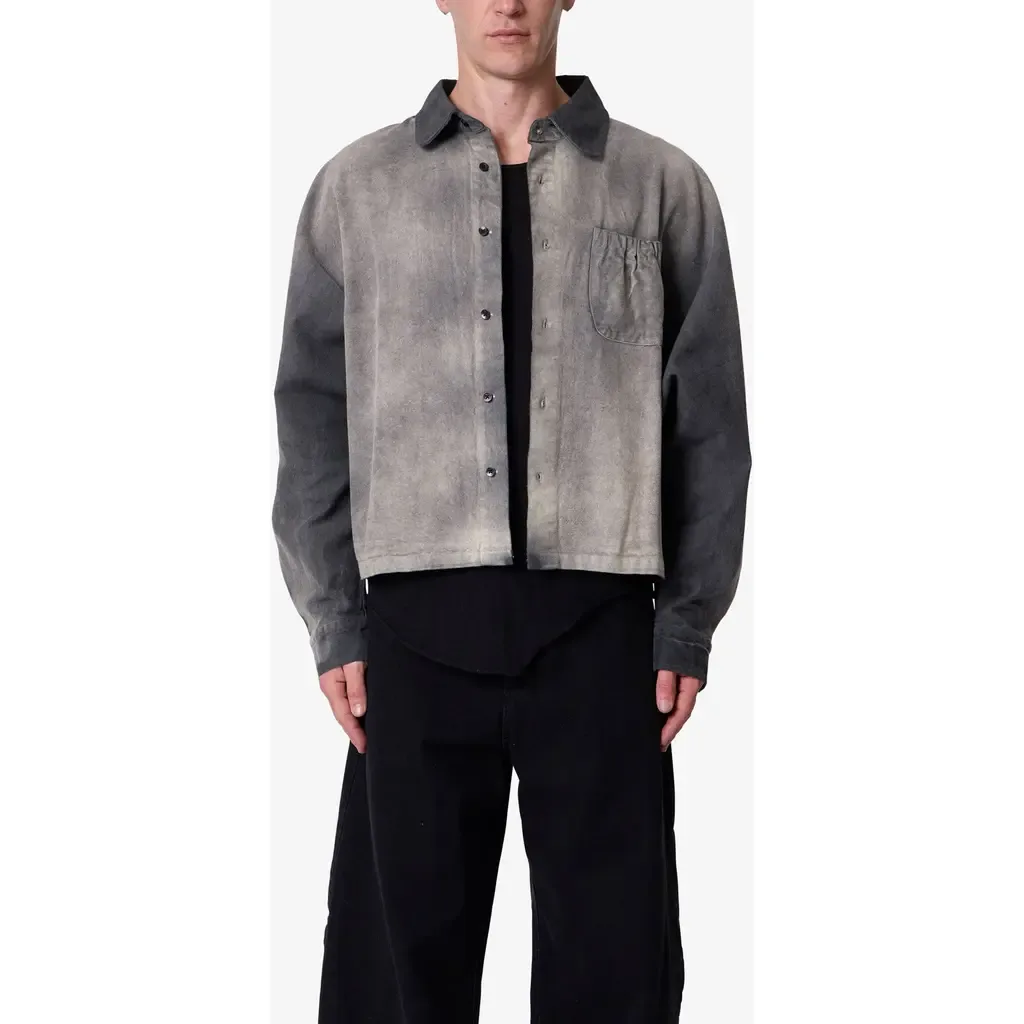 Spray Denim Button-Up Shirt by mnml
