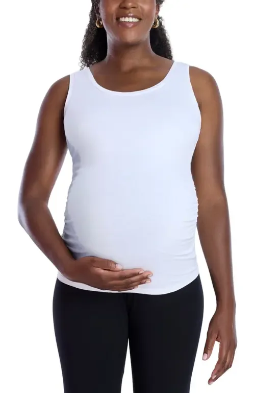 Scoop Neck Side-Ruched Maternity Tank Top by MOTHERHOOD MATERNITY