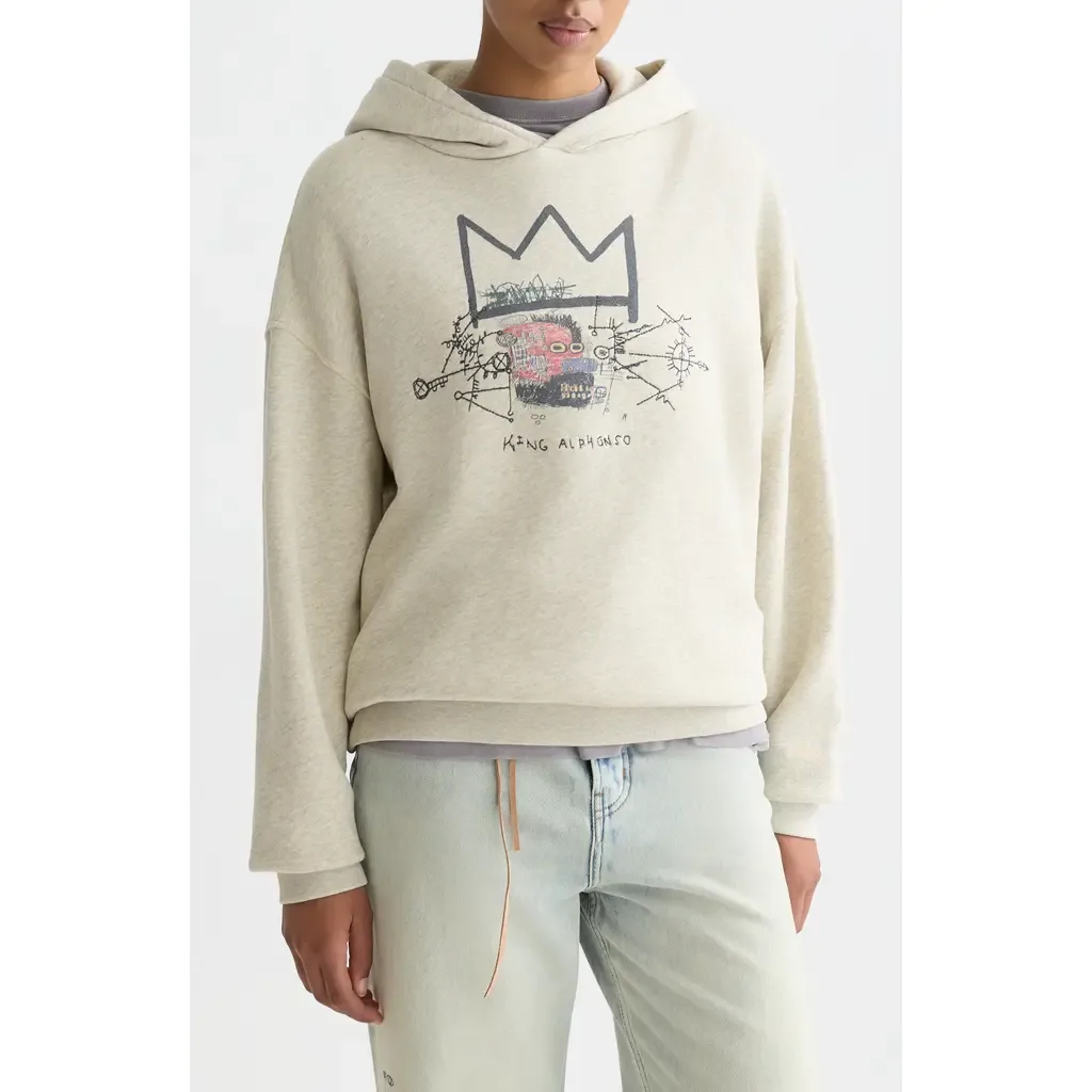 Scotch & Soda x Basquiat Embroidered Cotton Graphic Hoodie by Scotch & Soda