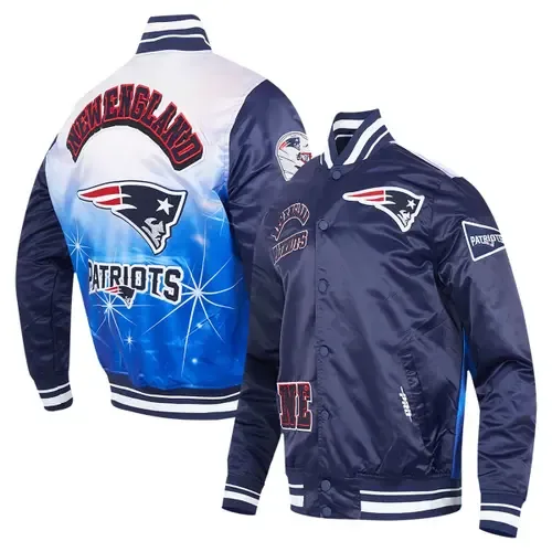 Pro Standard New England Patriots Sublimated Satin Full-Snap Jacket by PRO STANDARD