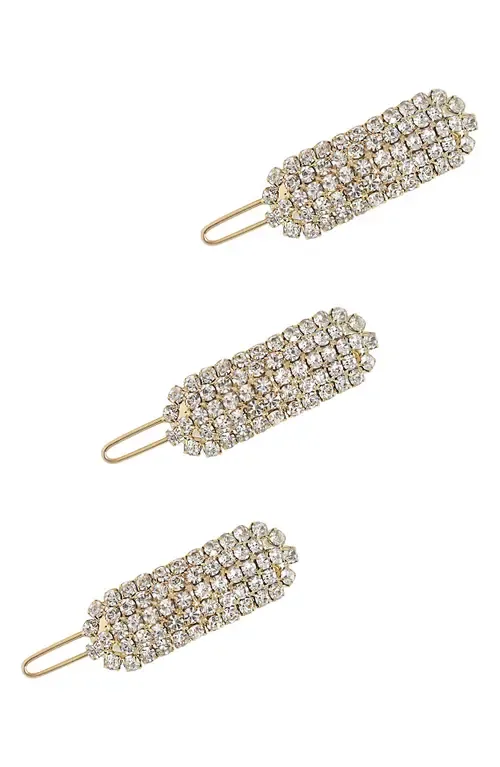 3-Pack Crystal Barrettes by Ettika