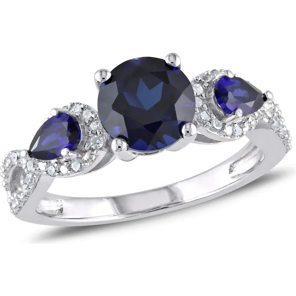 Gemstone & Diamond 3-Stone Ring by Julianna B.