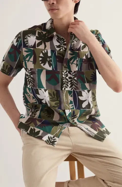 Blue Heron Short Sleeve Linen Shirt by Seasalt Cornwall