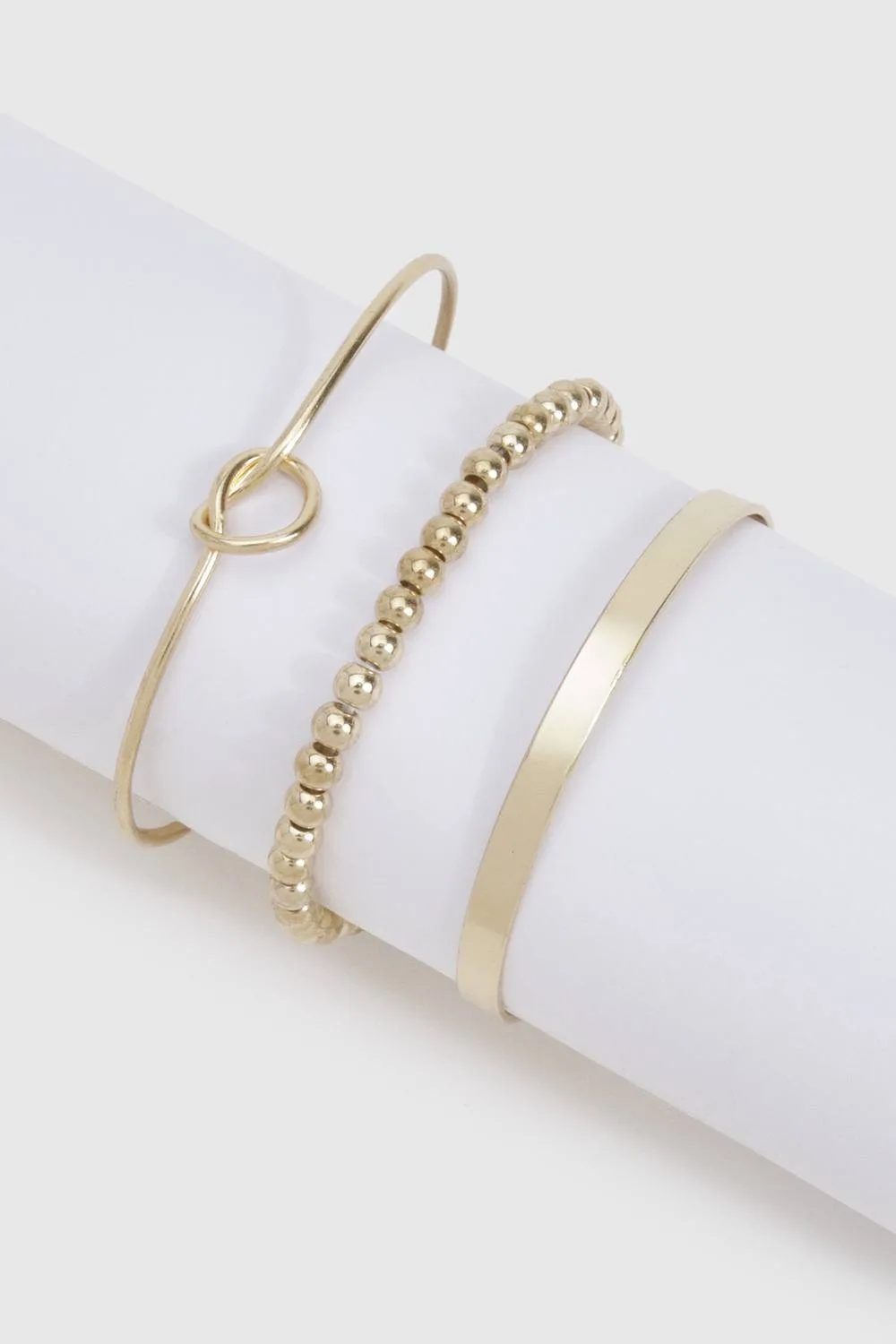 Knot Bangle Bracelet 3 Pack by boohoo