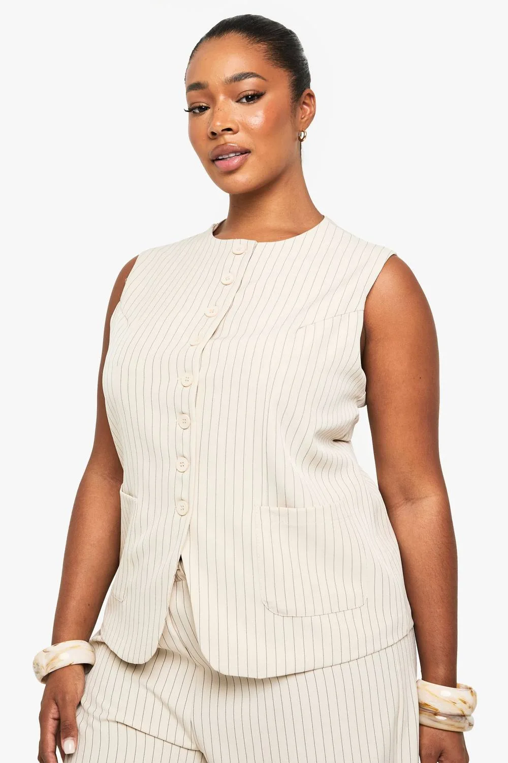 Tailored Button Down Waistcoat by boohoo