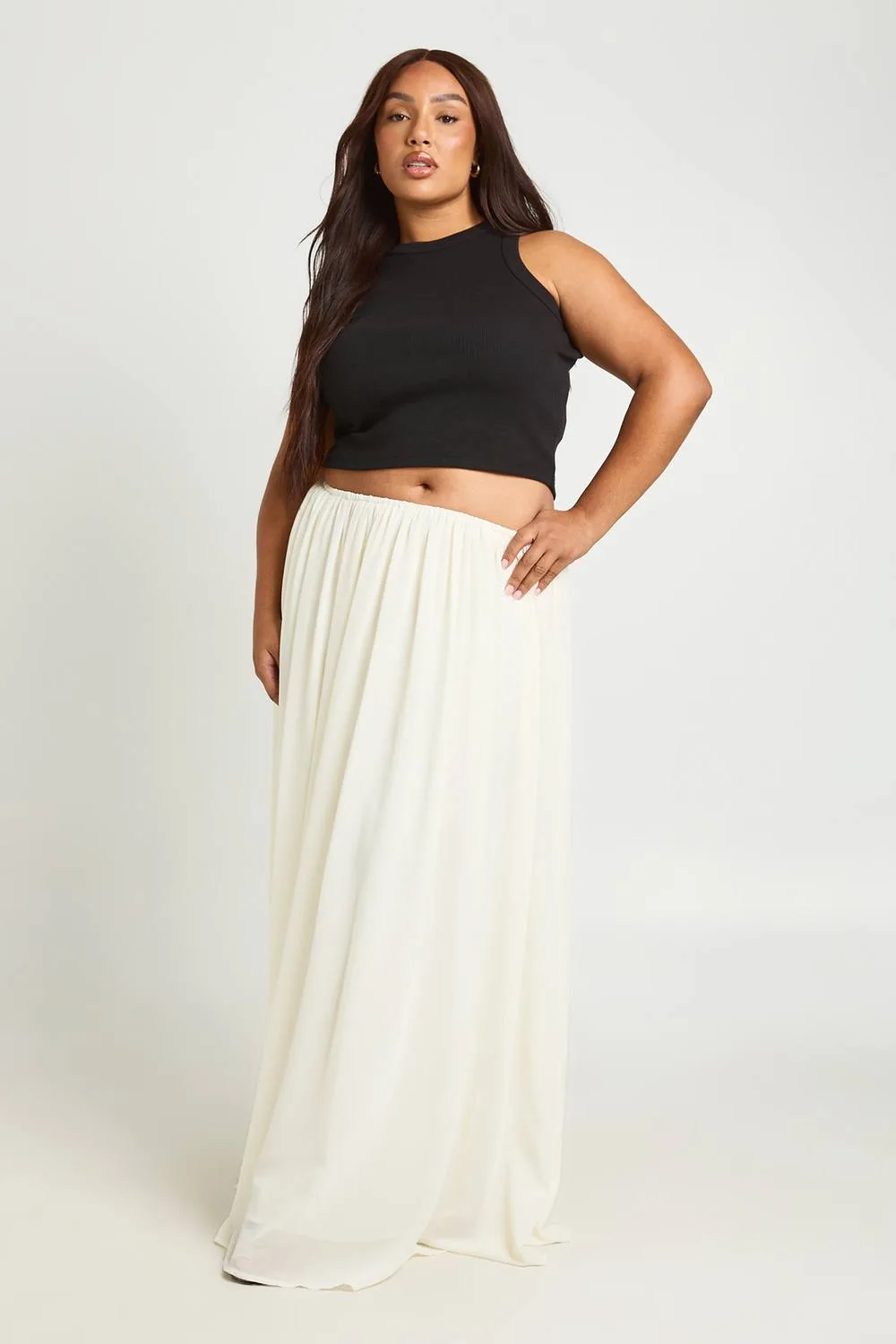 Chiffon Maxi Skirt by boohoo