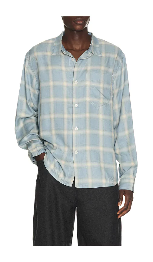 Rayon Check Classic Shirt by Works and Days