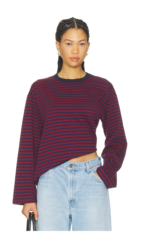 Reena Long Sleeve Oversized Tee by PISTOLA