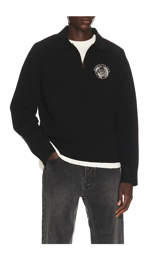 Knitted Zip Long Sleeve Polo by Honor The Gift
