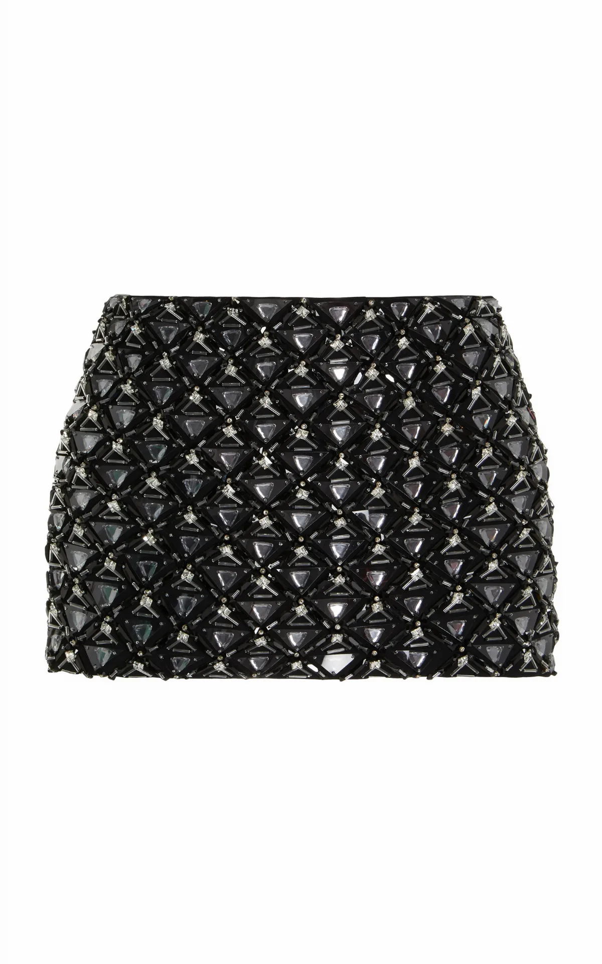 Crystal and Sequin-Embellished Cady Mini Skirt by Miu Miu