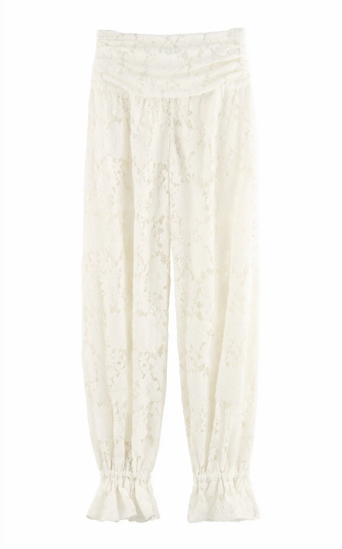 Velvet Lace Wide-Leg Pants by ARAKII