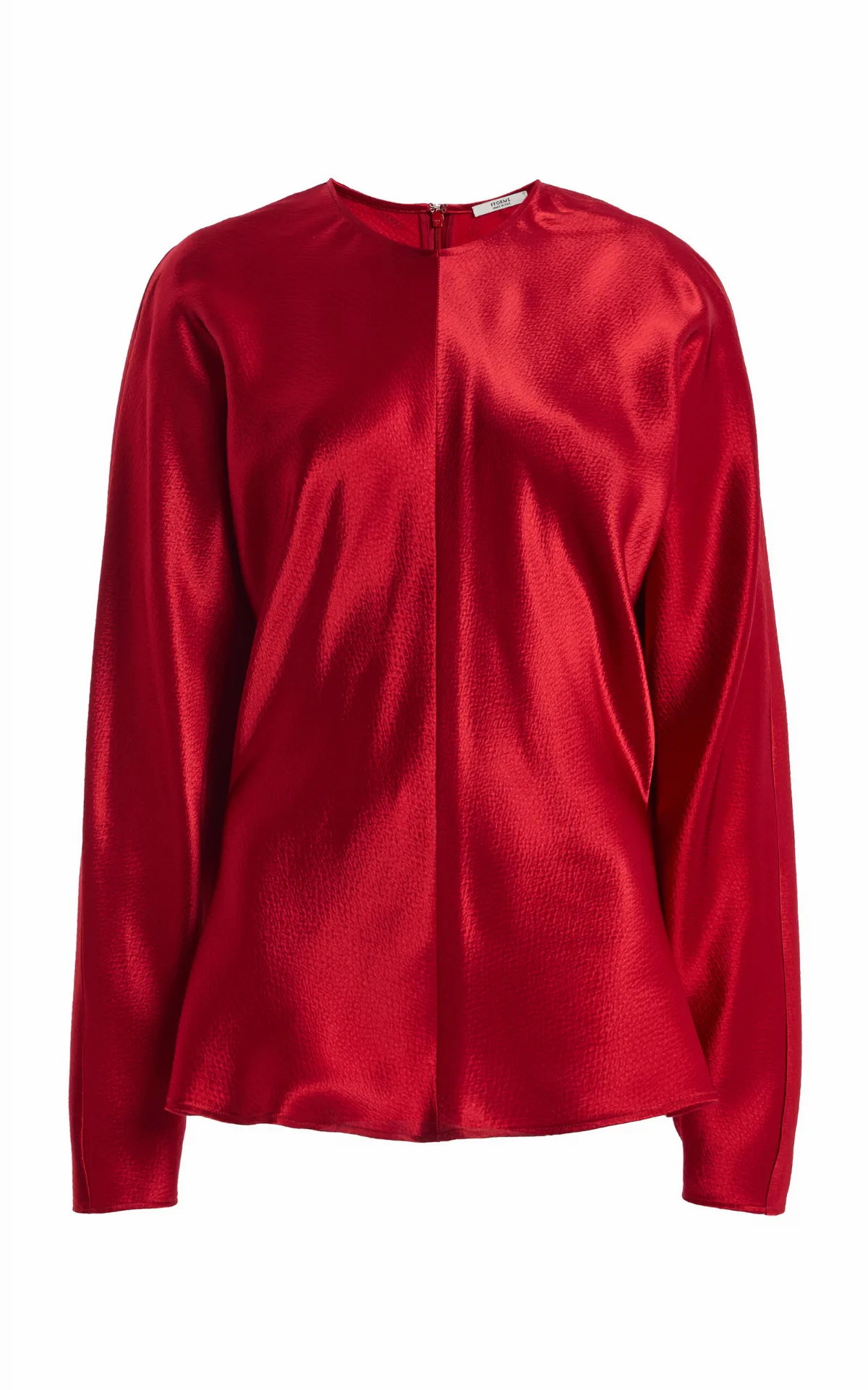 Sylvie Dolman-Sleeve Draped Satin Top by FFORME