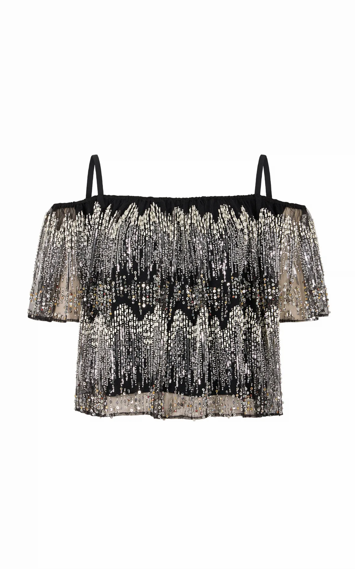 Embellished Tulle Top