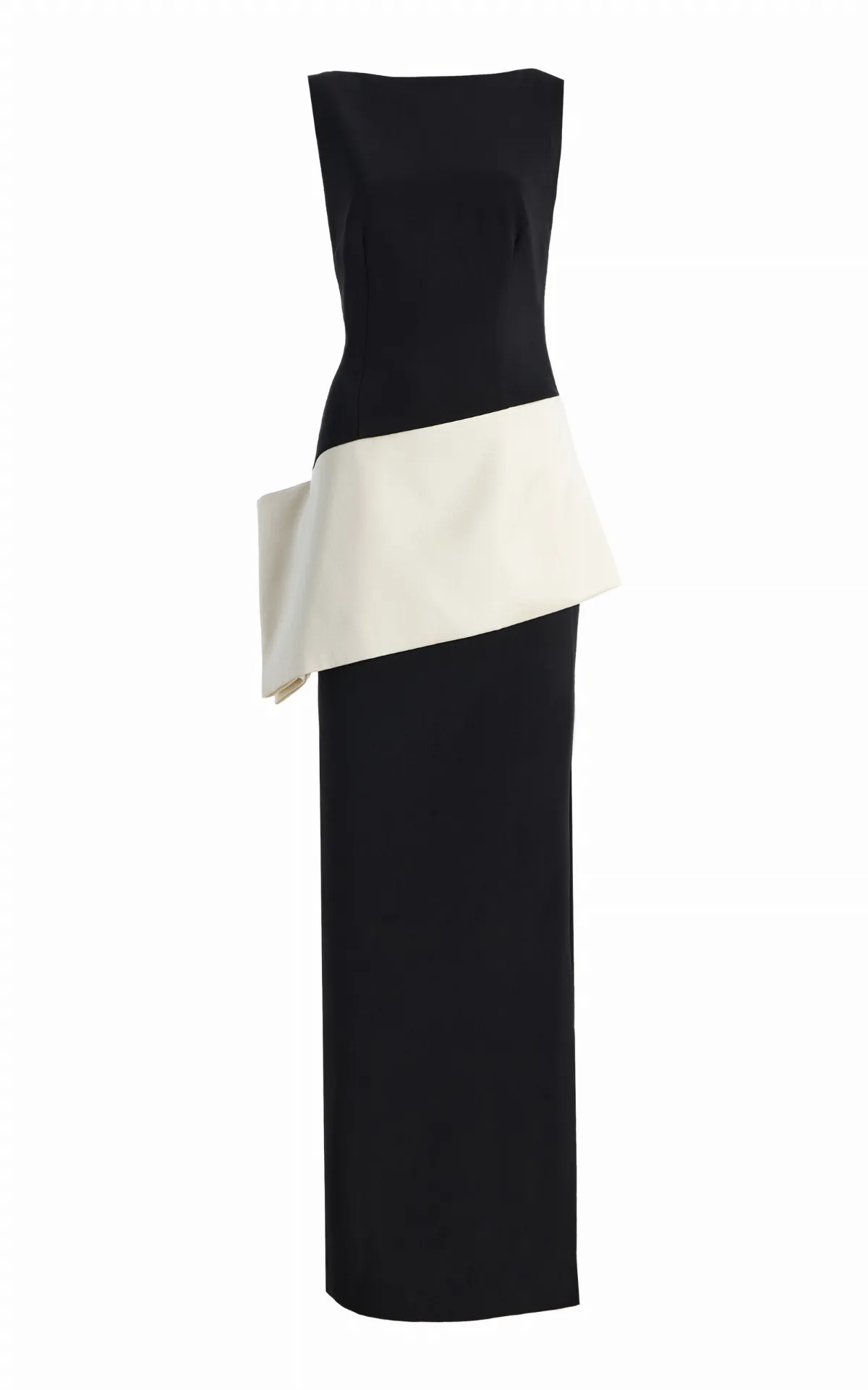 Rick Color-Blocked Crepe Gown by Rachel Gilbert