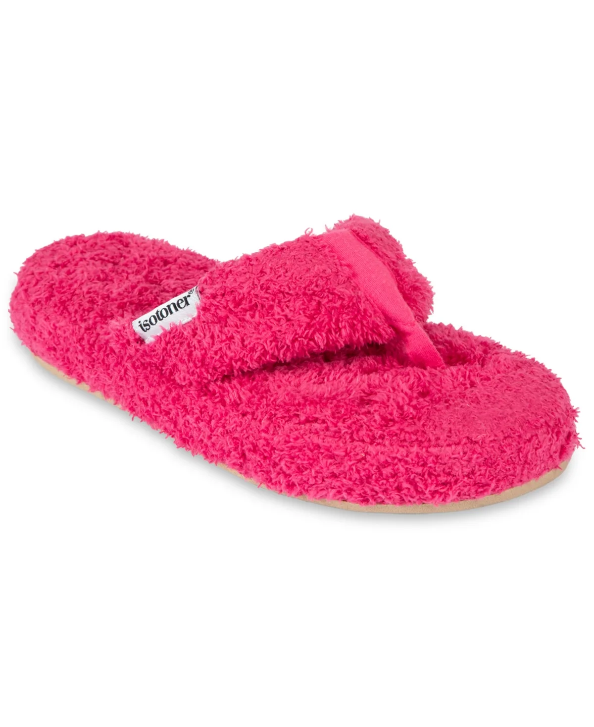 Cozy Plush Joey Flip Flop Slippers by Isotoner Signature