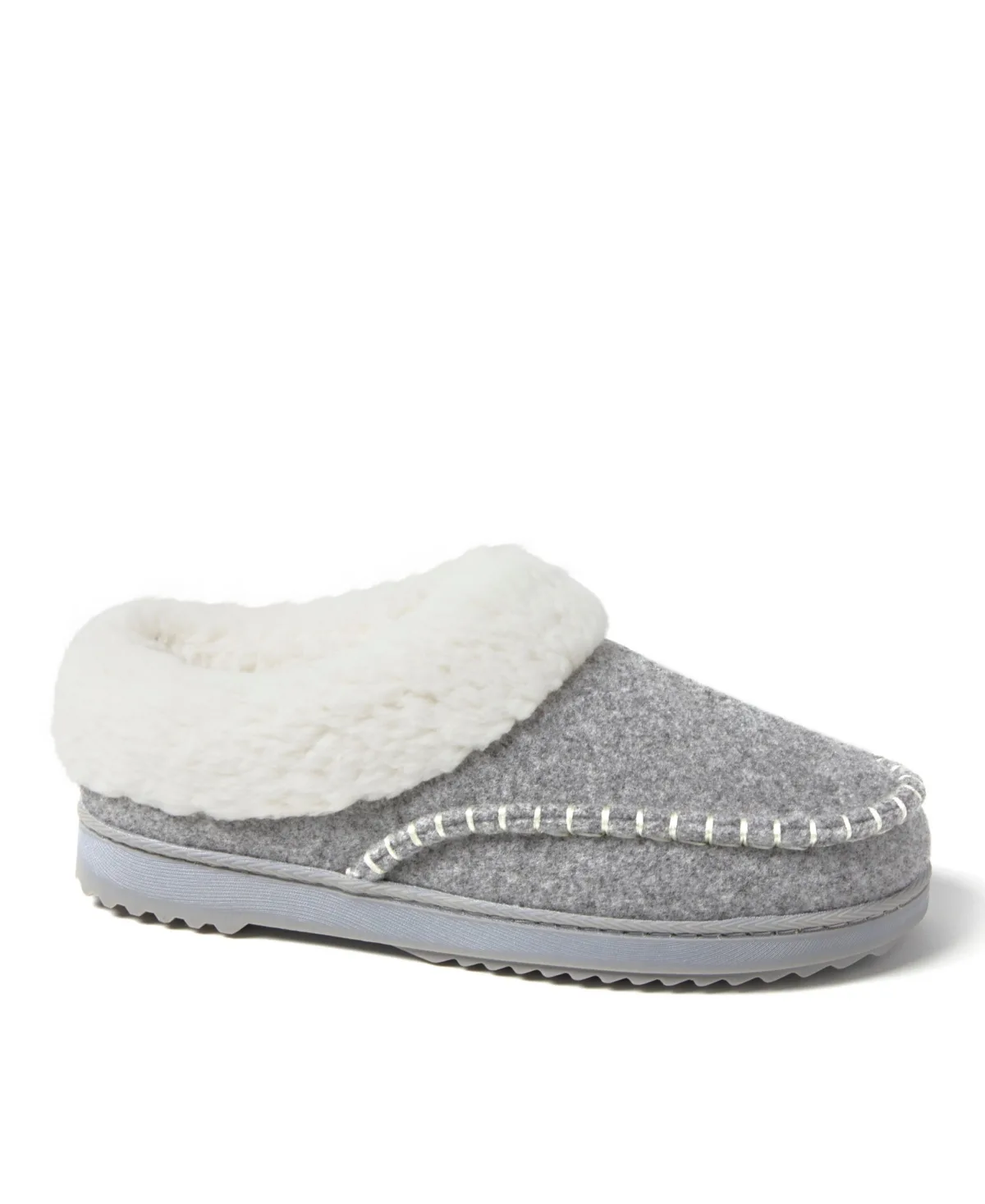 Nyla Felted Plaid Moc Toe Clog Slippers by Dearfoams