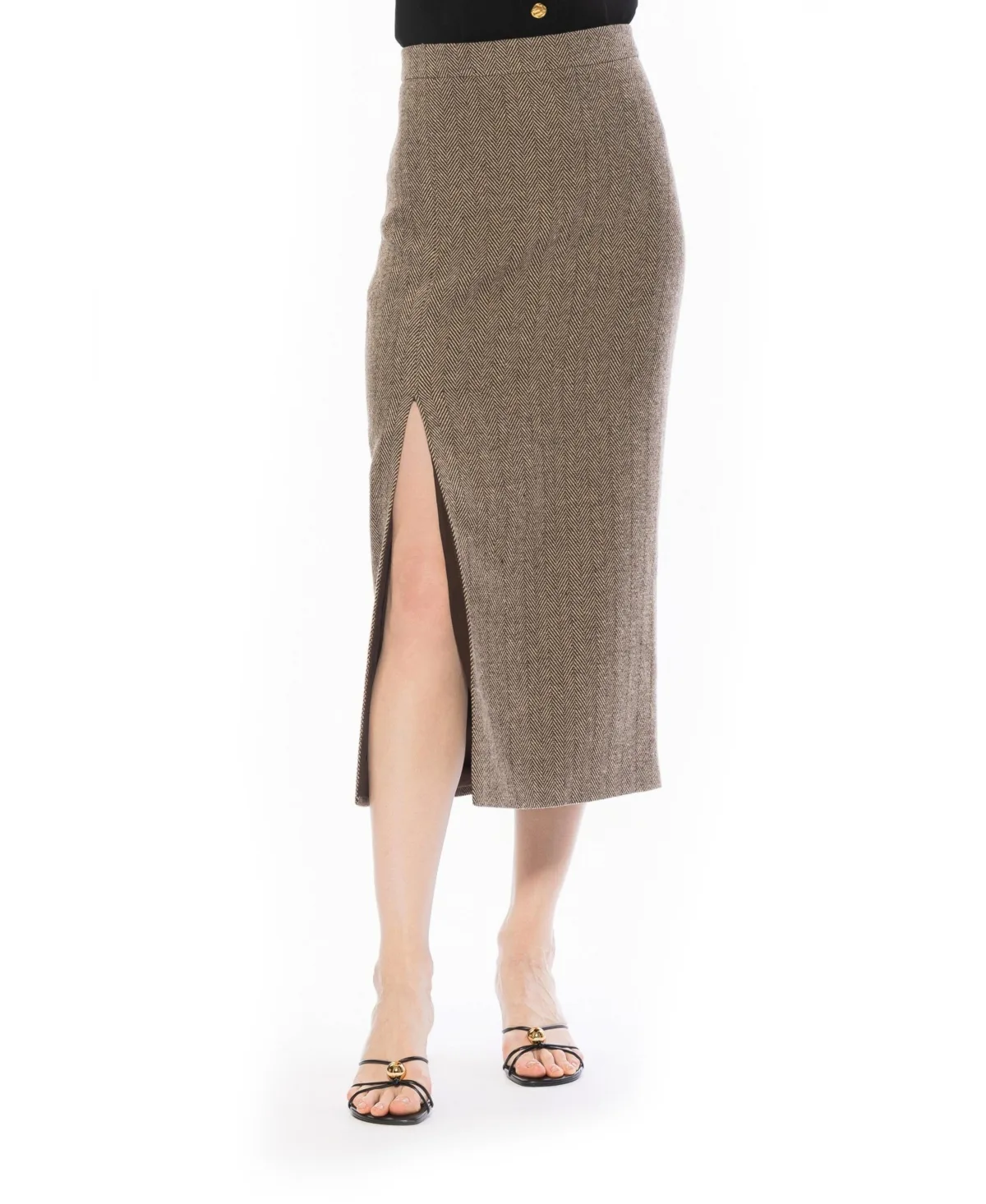 Onyx Tweed Skirt by Alexia Admor