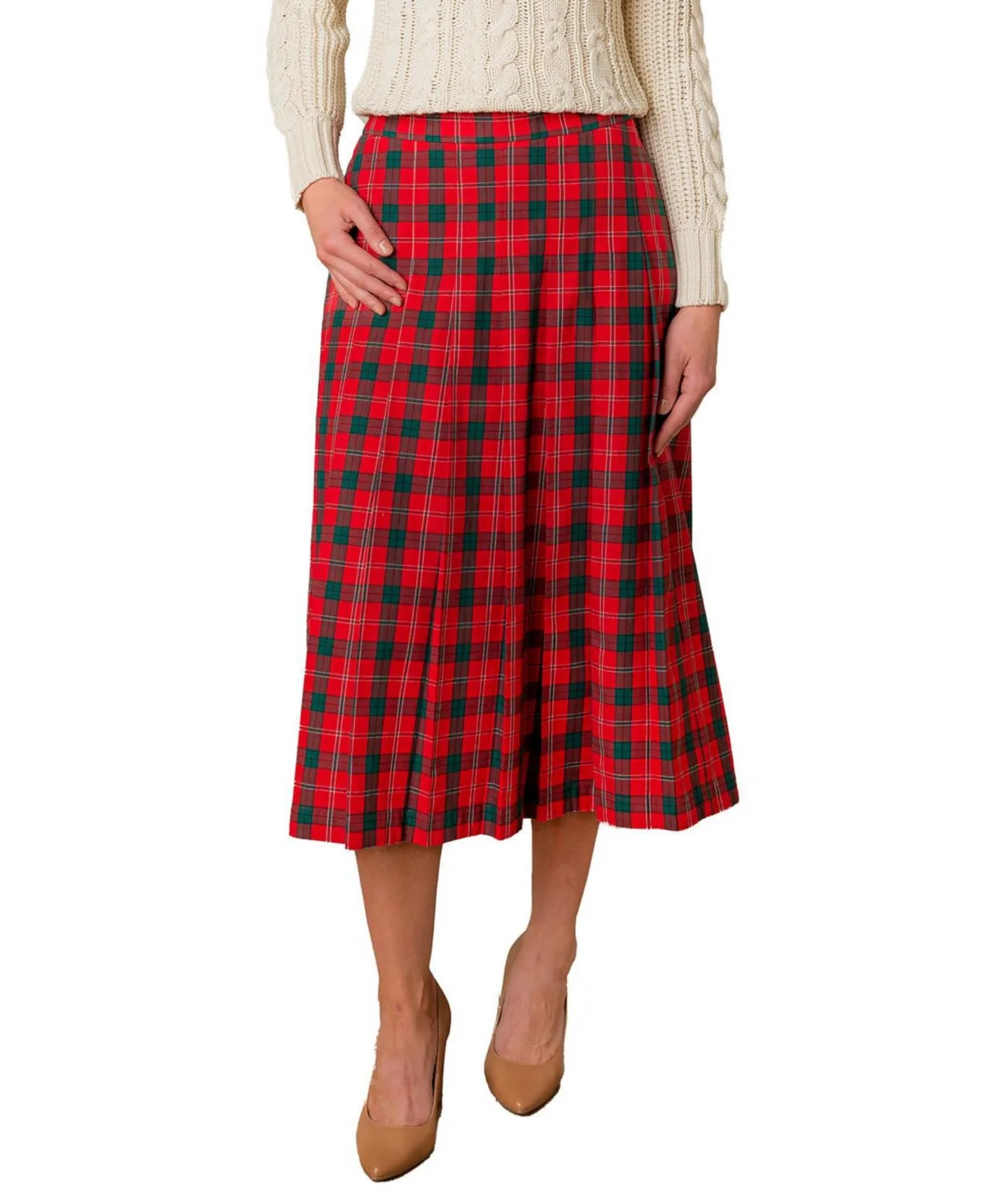 Organic Pleated Midi Skirt by Hope & Henry