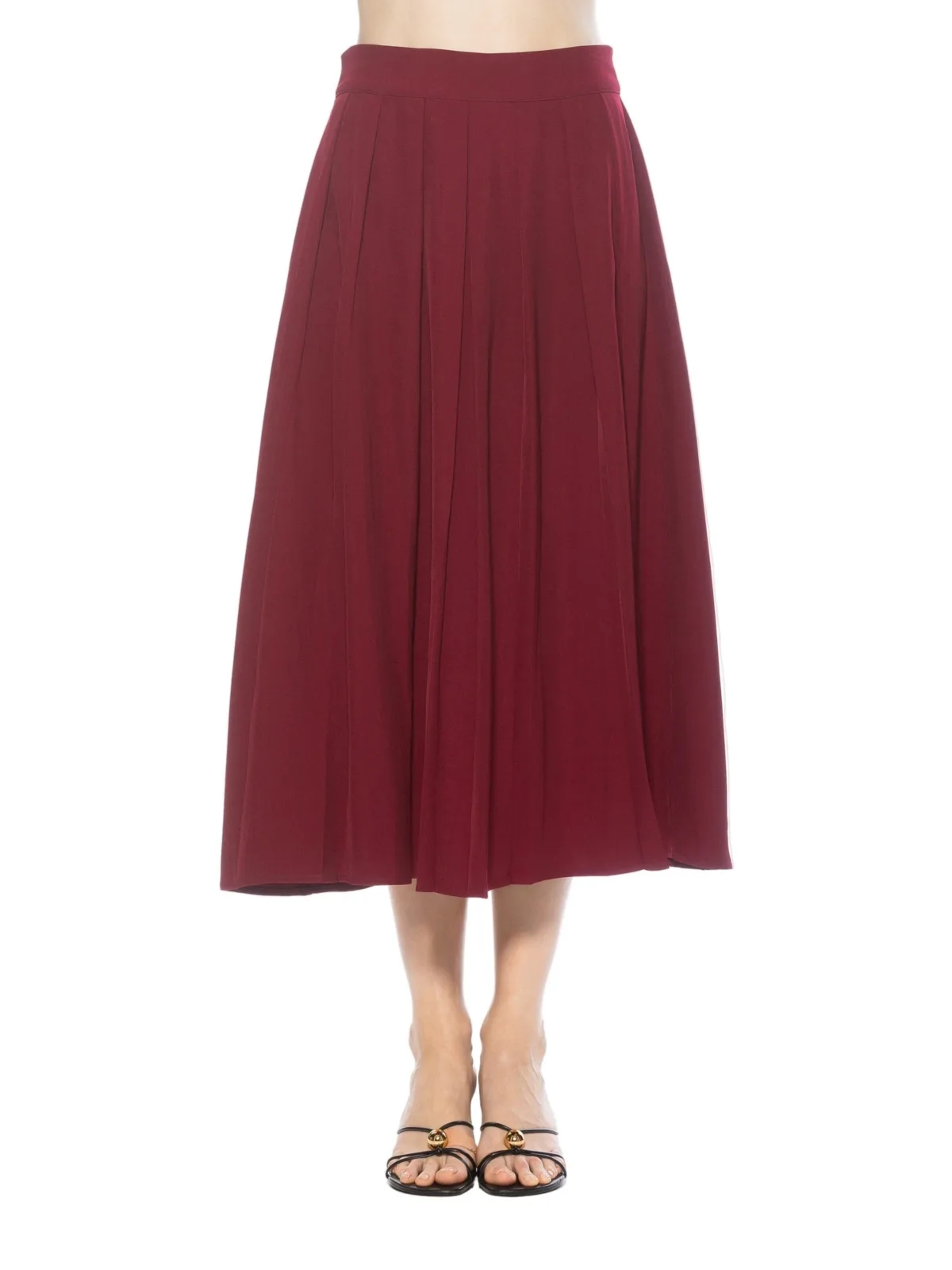 Oren Long Pleated Midi Skirt