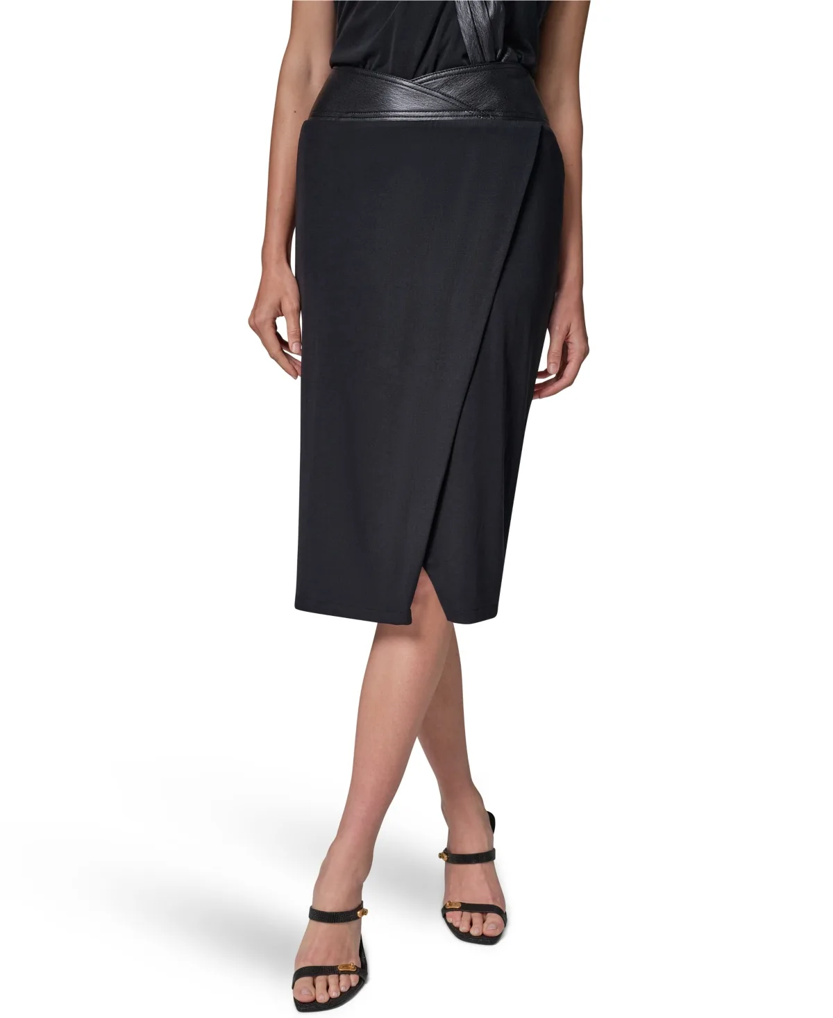 Jersey Twist Wrap Skirt by Donna Karan New York