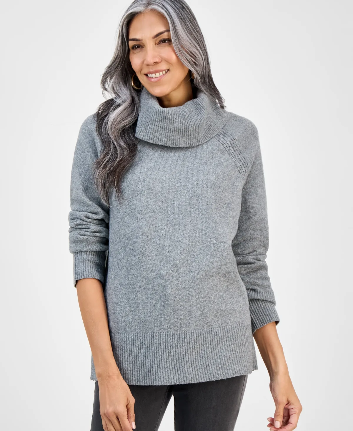 Cowl-Neck Tunic Sweater by Style & Co