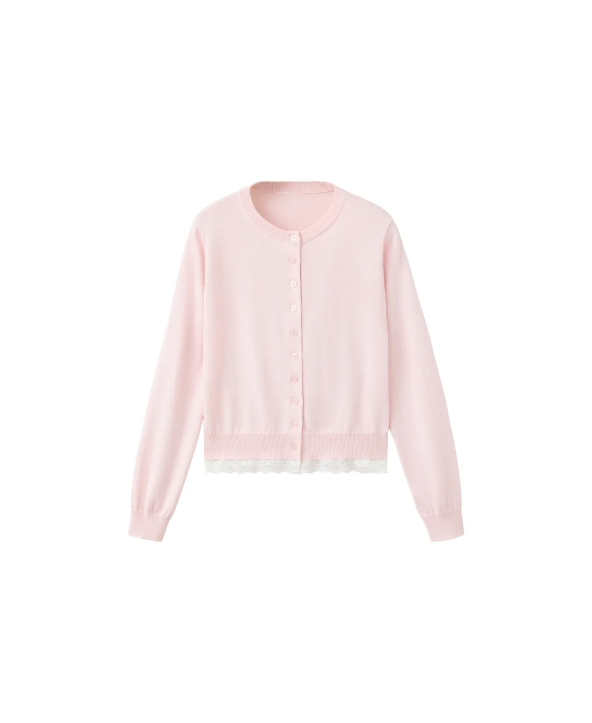 Lightweight Lace Detail Knit Cardigan