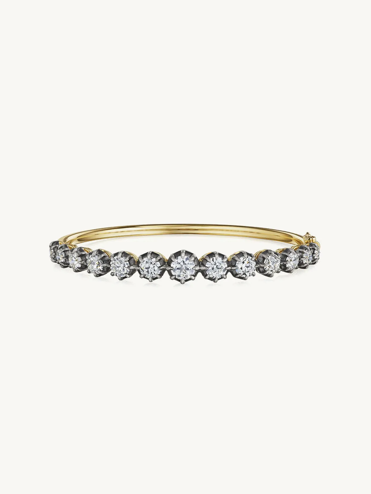 Round Diamond Collet Bangle by Fred Leighton