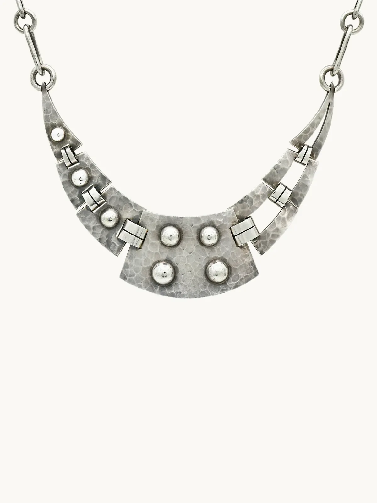 Antique Silver Necklace by Jean Després by Fred Leighton
