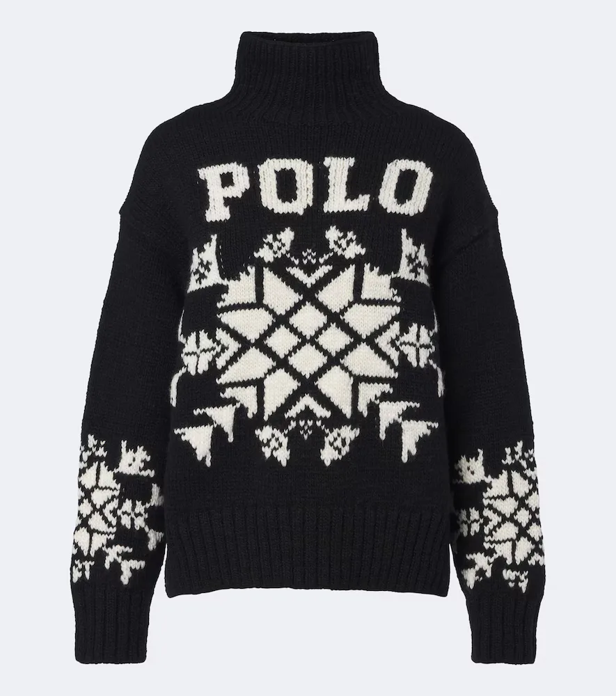 Intarsia Wool Turtleneck Sweater by Polo Ralph Lauren