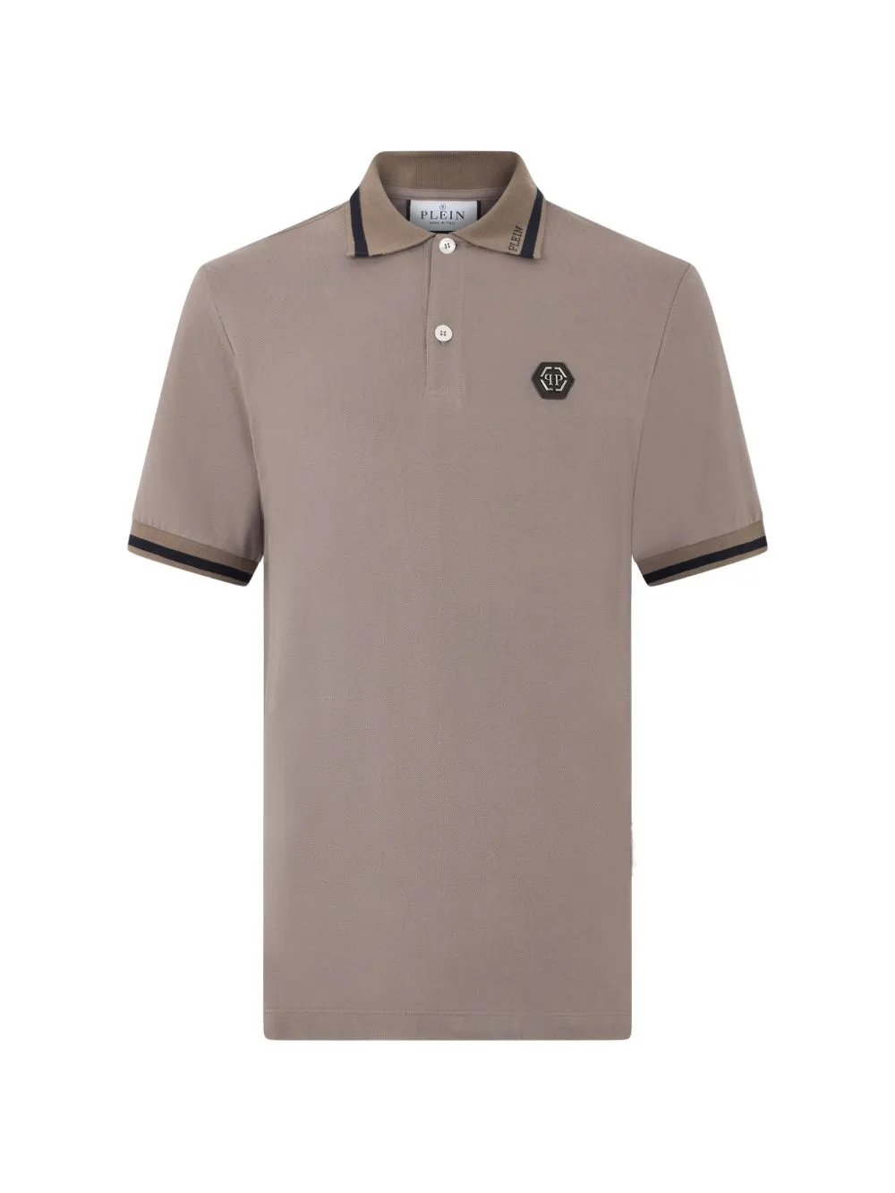 Logo-Plaque Tipped Polo Shirt by Philipp Plein