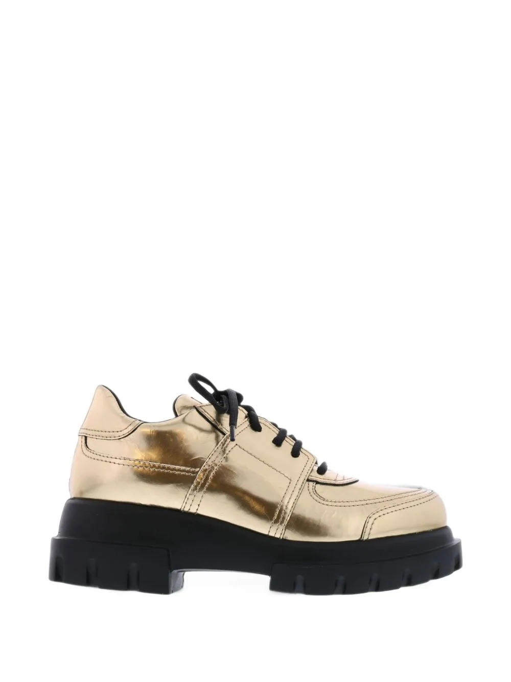 Oro Metallic-Finish Derby Shoes by AGL
