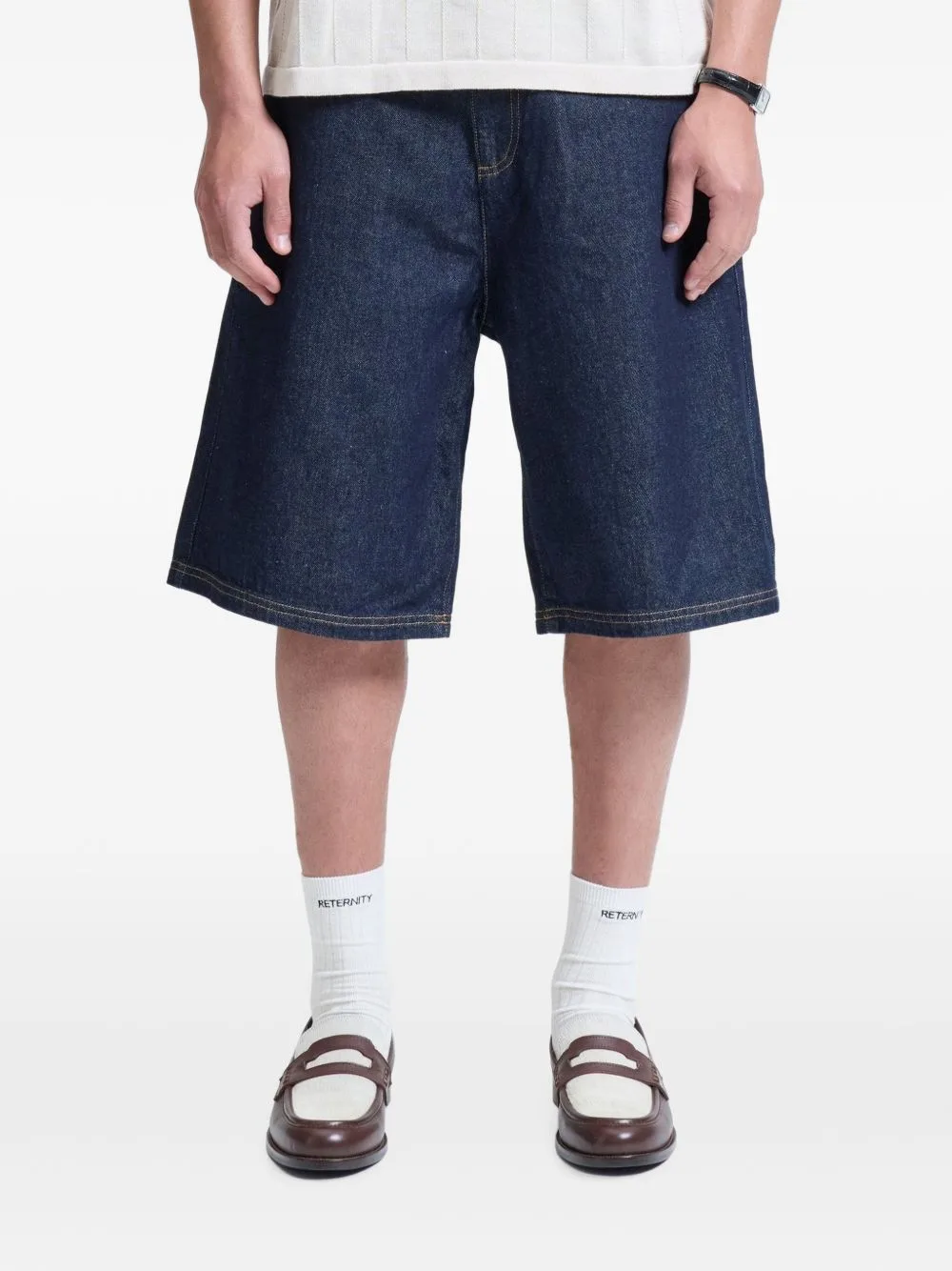 Essential Cotton Denim Shorts by RETERNITY