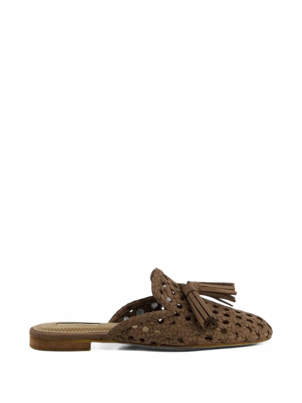 Woven Tassel-Detail Mules by CORINA